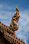 Chiang Mai - Wat Phra That Doi Suthep. Detail of the roof finial of the shrine to Sudeva. 